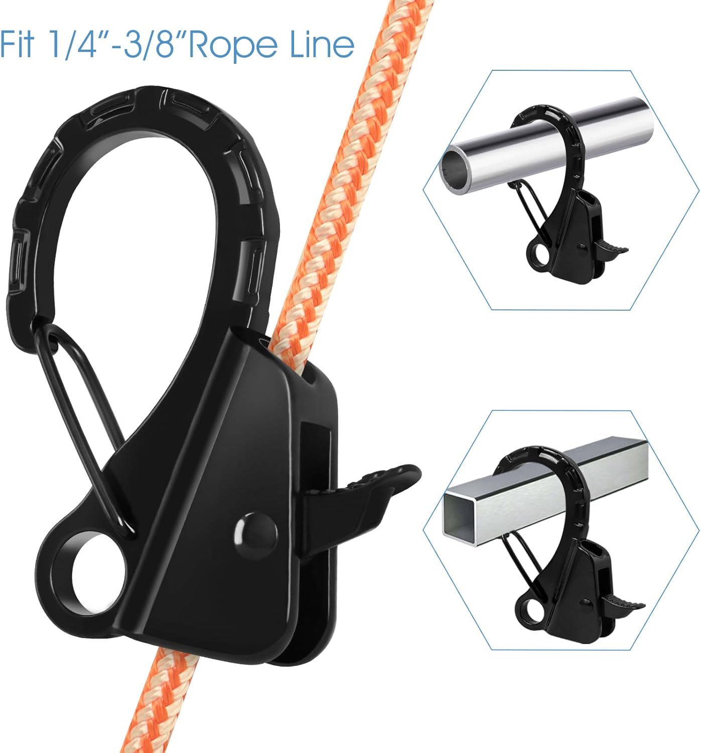 Stainless Steel Boat Fender Clips Boat Fender Quick Release Clip Boat Bumper for Docking, Adjustable Boat Rail Fender Clips for Boats, Boat Bumper...