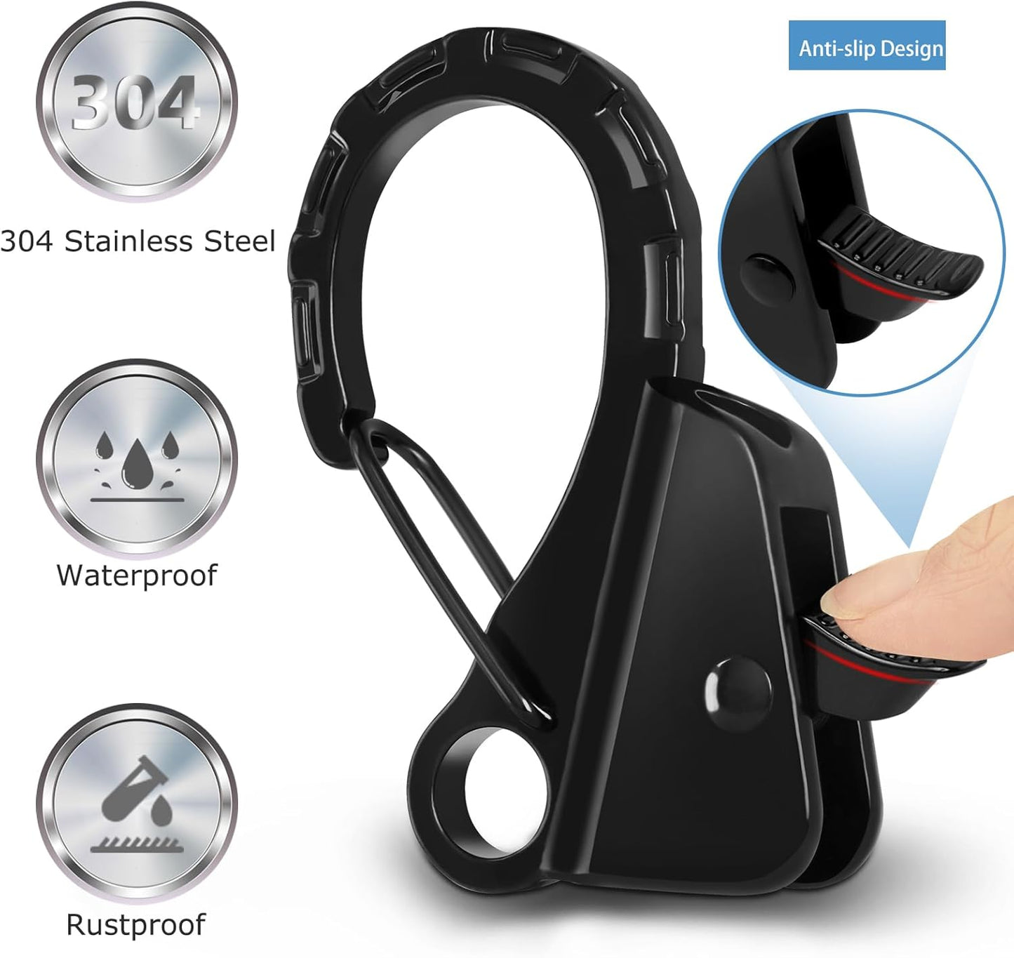 Stainless Steel Boat Fender Clips Boat Fender Quick Release Clip Boat Bumper for Docking, Adjustable Boat Rail Fender Clips for Boats, Boat Bumper...