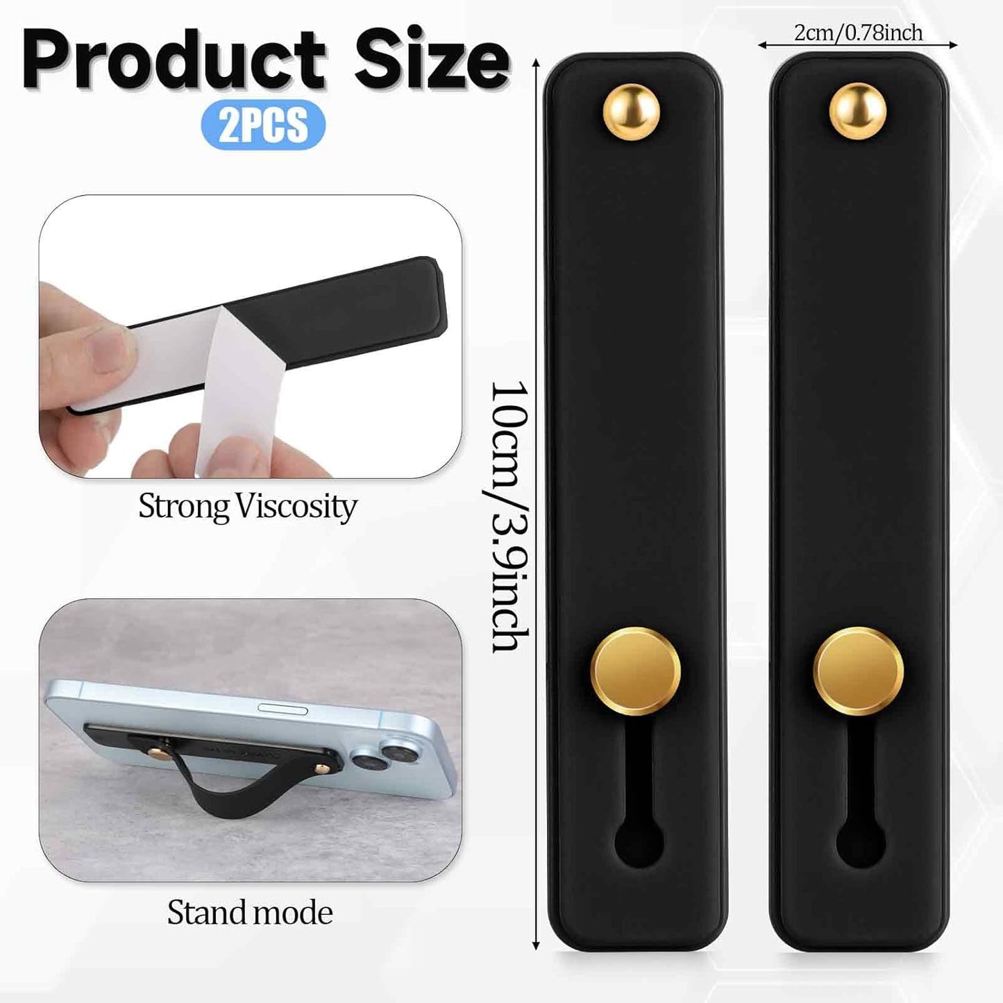 2 Pcs Phone Loop Finger Holder Universal Phone Strap Portable Phone Grip Phone Finger Strap Loop for Phone Case Phone Holder for Hand Phone Grips...