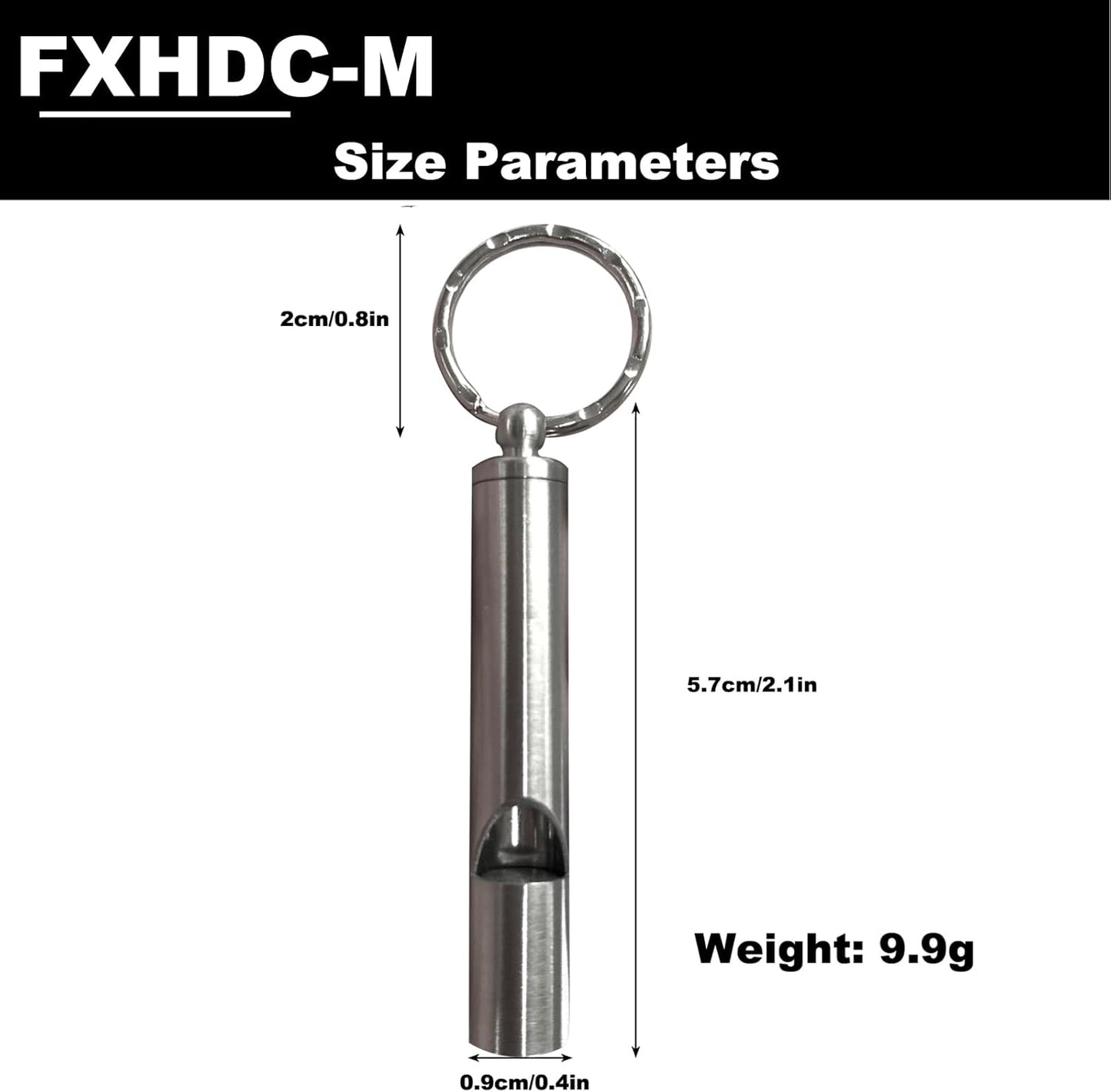 2PCS Mini Stainless Steel Survival Whistle Perfect for Camping, Hiking and Boating Loud Emergency Whistle