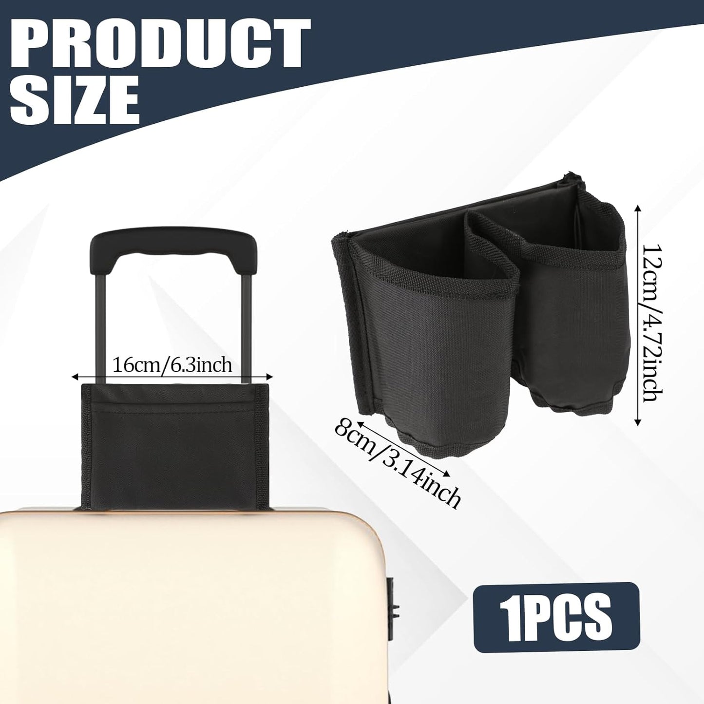 Luggage Cup Holder Suitcases Cup Holder Luggage Drink Caddy Suitcase Beverage Cups Holders Travel Essentials for Flight Attendants Business...