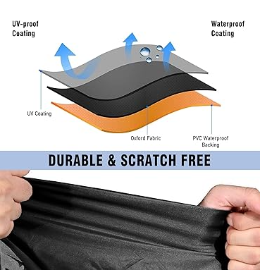 11-13ft Boat Cover Trailerable Marine Grade 600D Black