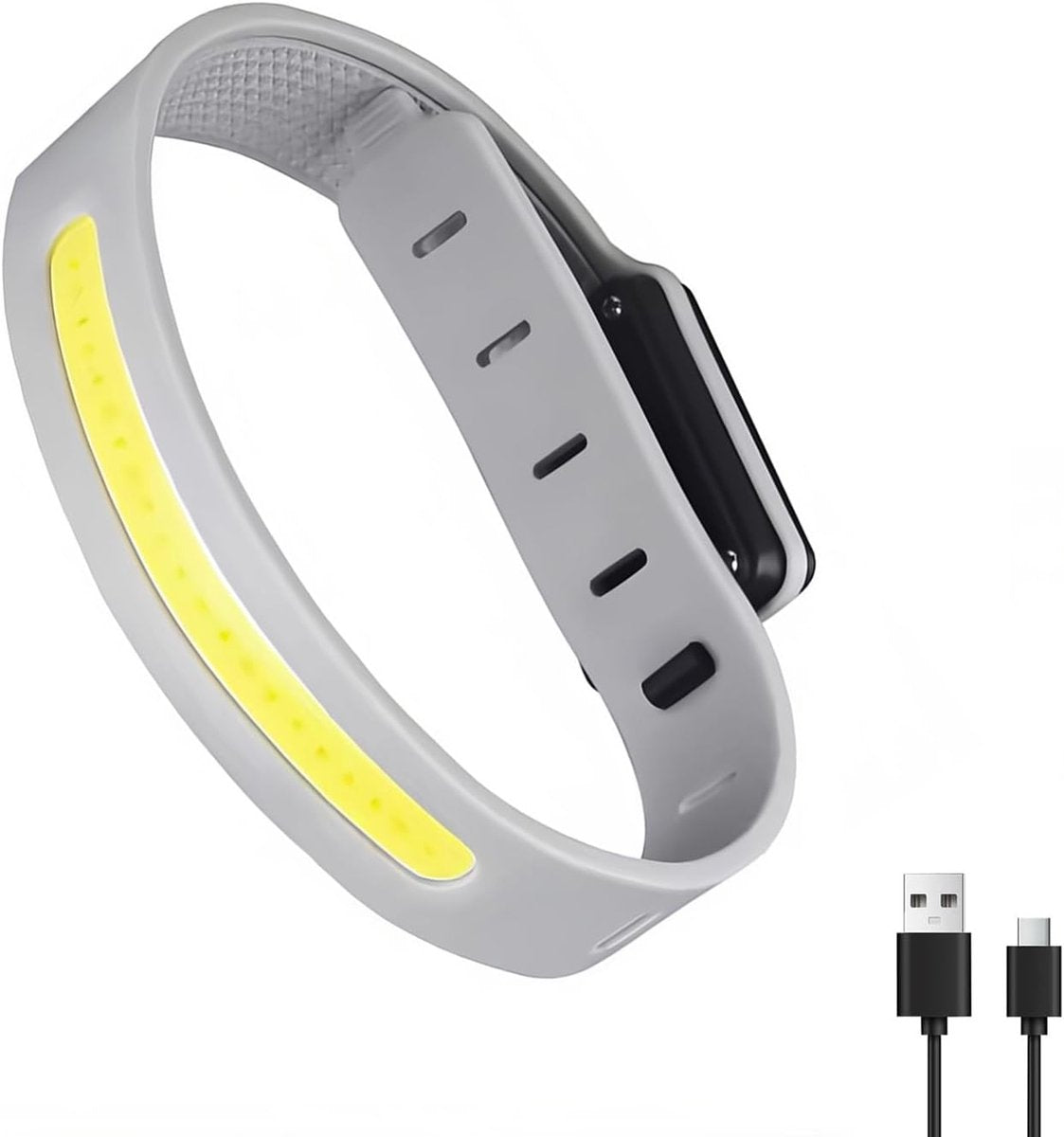 Lamp - Running Lamp - Bicycle Lamp - With reflective arm and wrist strap - 3 light modes - Rechargeable - Flashing outdoor lamp, a safe choice for...