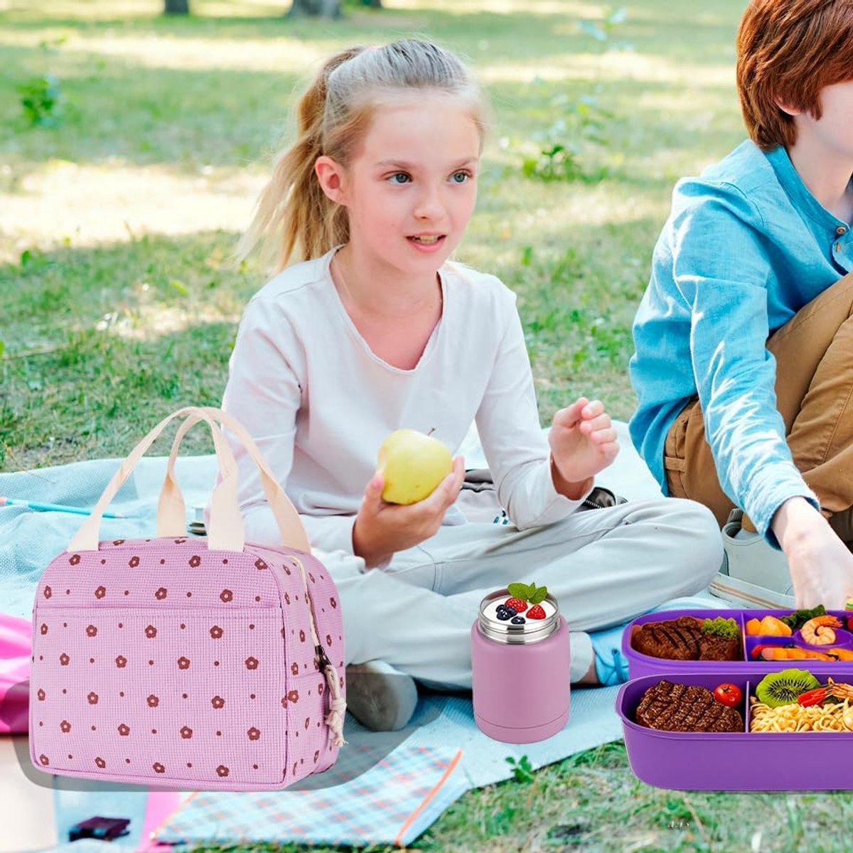 Cooler Bags - Lunch Bag - Handle Strap - Cooler Bag - Lunch Bag - Insulated Cooler Bag - Picnic Bag - 25.5*21*17cm - Suitable for work, office,...
