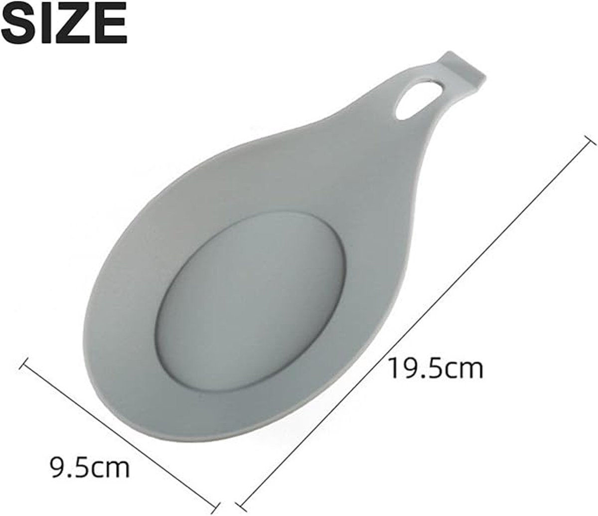 Kitchen Utensils - Set of 3 - Spoon Holder - Spoon Mat - Kitchen Storage Rack - Kitchen Accessories - Made of Silicone - Suitable for wooden,...