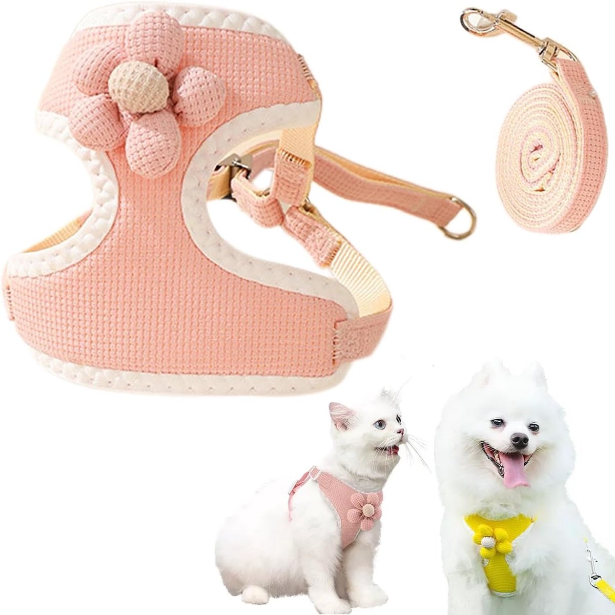 Anti-Pull Dog Harness - Y-Shaped Adjustable Harness for Small & Medium Dogs )