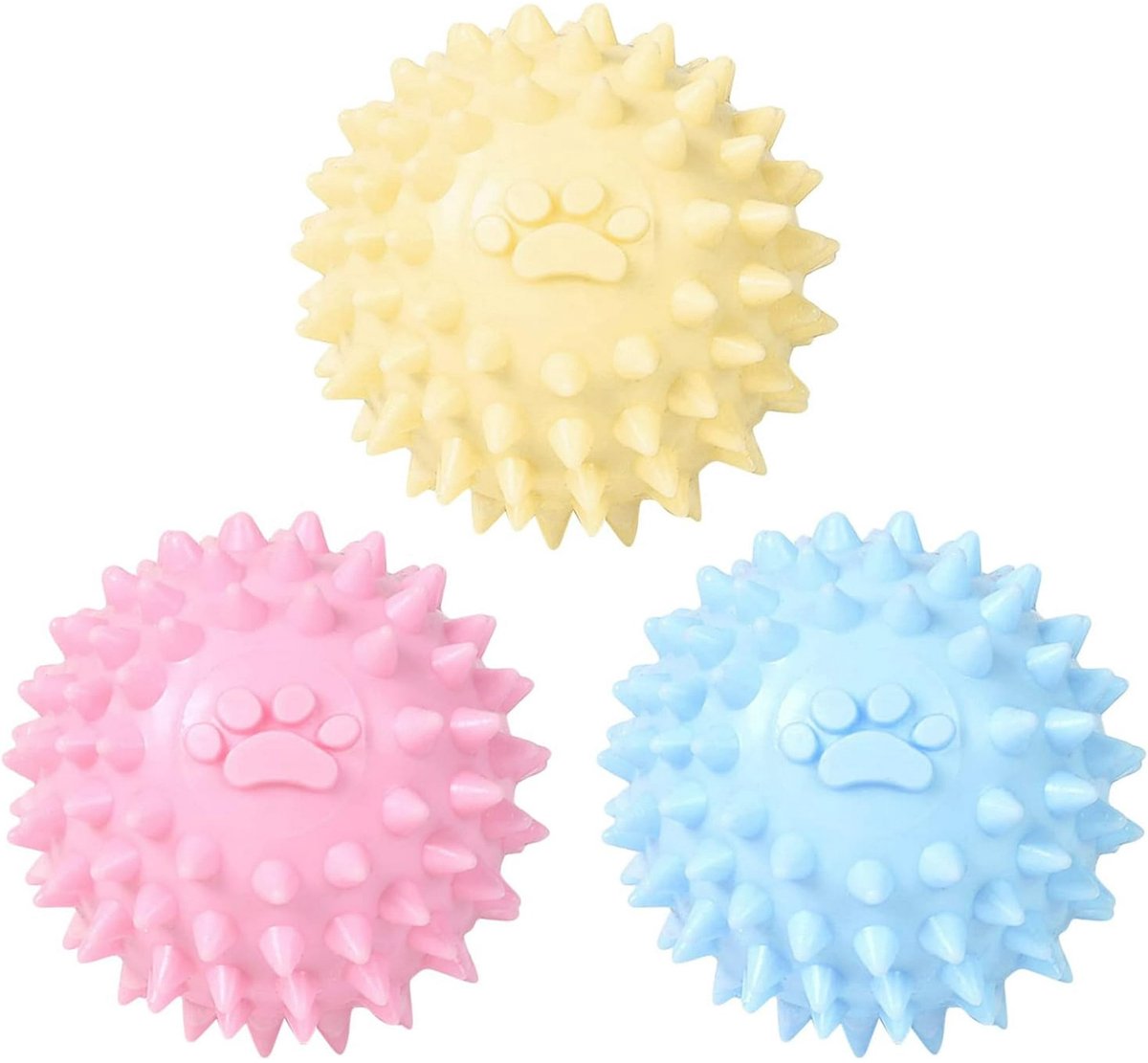 Dog Toy - TPR Spiky Ball, No Squeaker - Chew Toy - Long Lasting and Durable - Perfect for Dogs That Love to Chew - Puppy Training for Teething -...