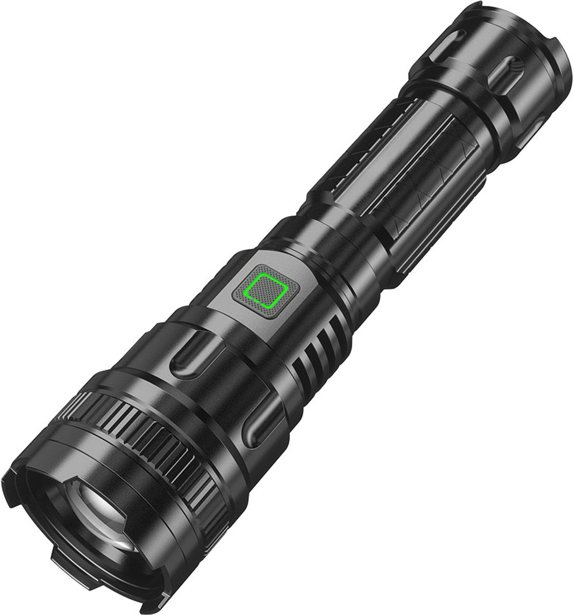 LED Flashlight - With Zoom Function & Waterproof - LED Flashlight - With Zoom Function & Waterproof - Battery-Powered Flashlight - USB Rechargeable...