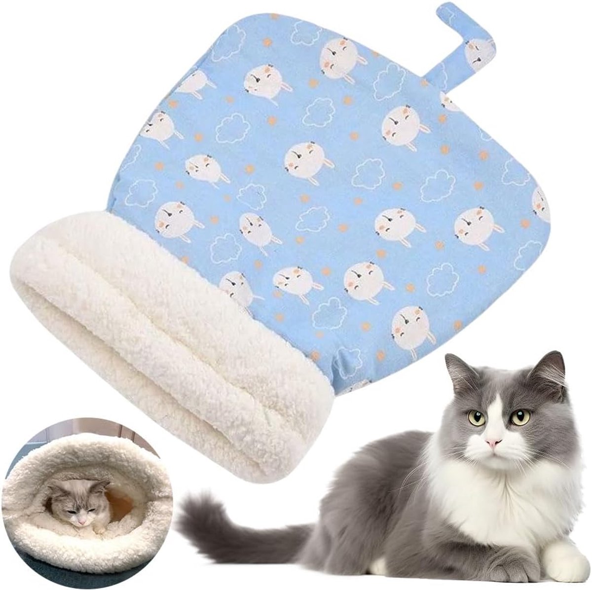Cat Bed - Pet Sleeping Bag - Warm Pet Bed - Winter Cat House - Suitable for Indoor Use - Comfortable and Sheltered - Give Your Pet a Warm Hideaway...