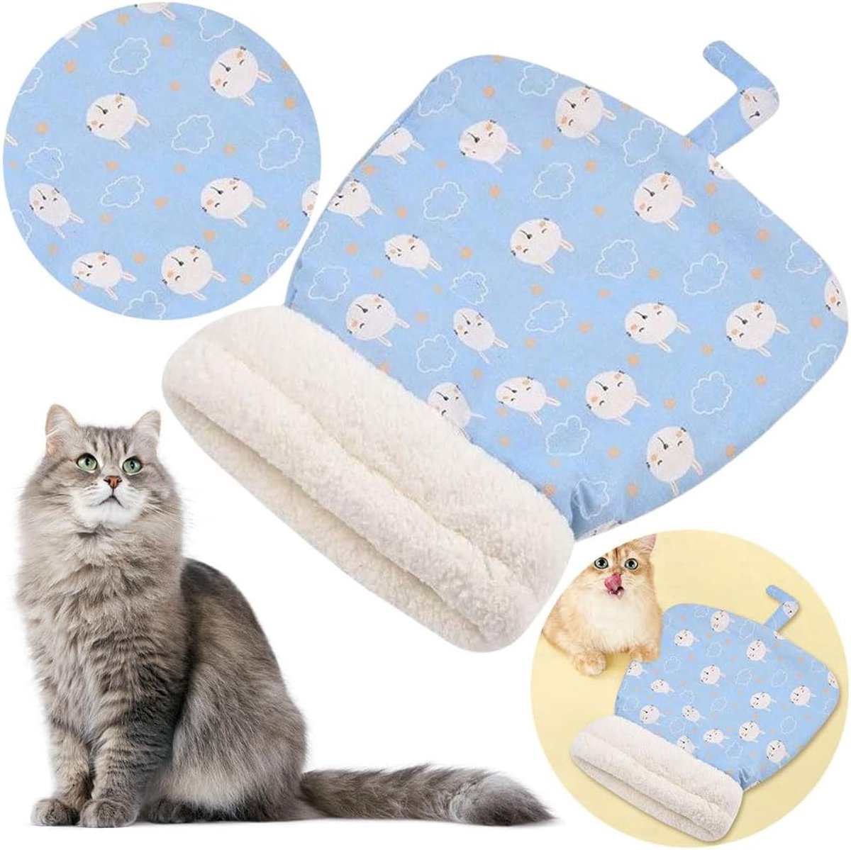 Cat Bed - Pet Sleeping Bag - Warm Pet Bed - Winter Cat House - Suitable for Indoor Use - Comfortable and Sheltered - Give Your Pet a Warm Hideaway...