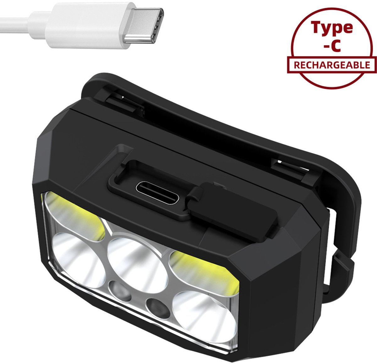 Headlamp LED Rechargeable - Headlight - 2-Pack LED Headlamp - Rechargeable - Ultralight, High Brightness - Waterproof Headlamp Flashlight, Suitable...