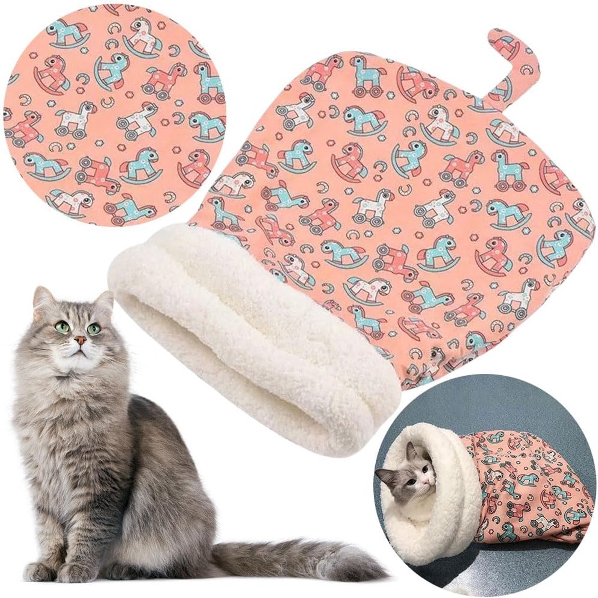 Cat Bed - Pet Sleeping Bag - Warm Pet Bed - Winter Cat House - Suitable for Indoor Use - Comfortable and Sheltered - Give Your Pet a Warm Hideaway...