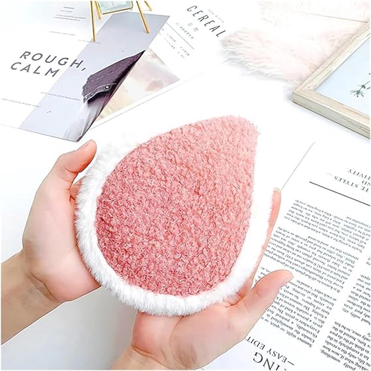 Earmuffs - Windproof and warm earmuffs - Extra thick earmuffs - Winter outdoor essentials (Pink)