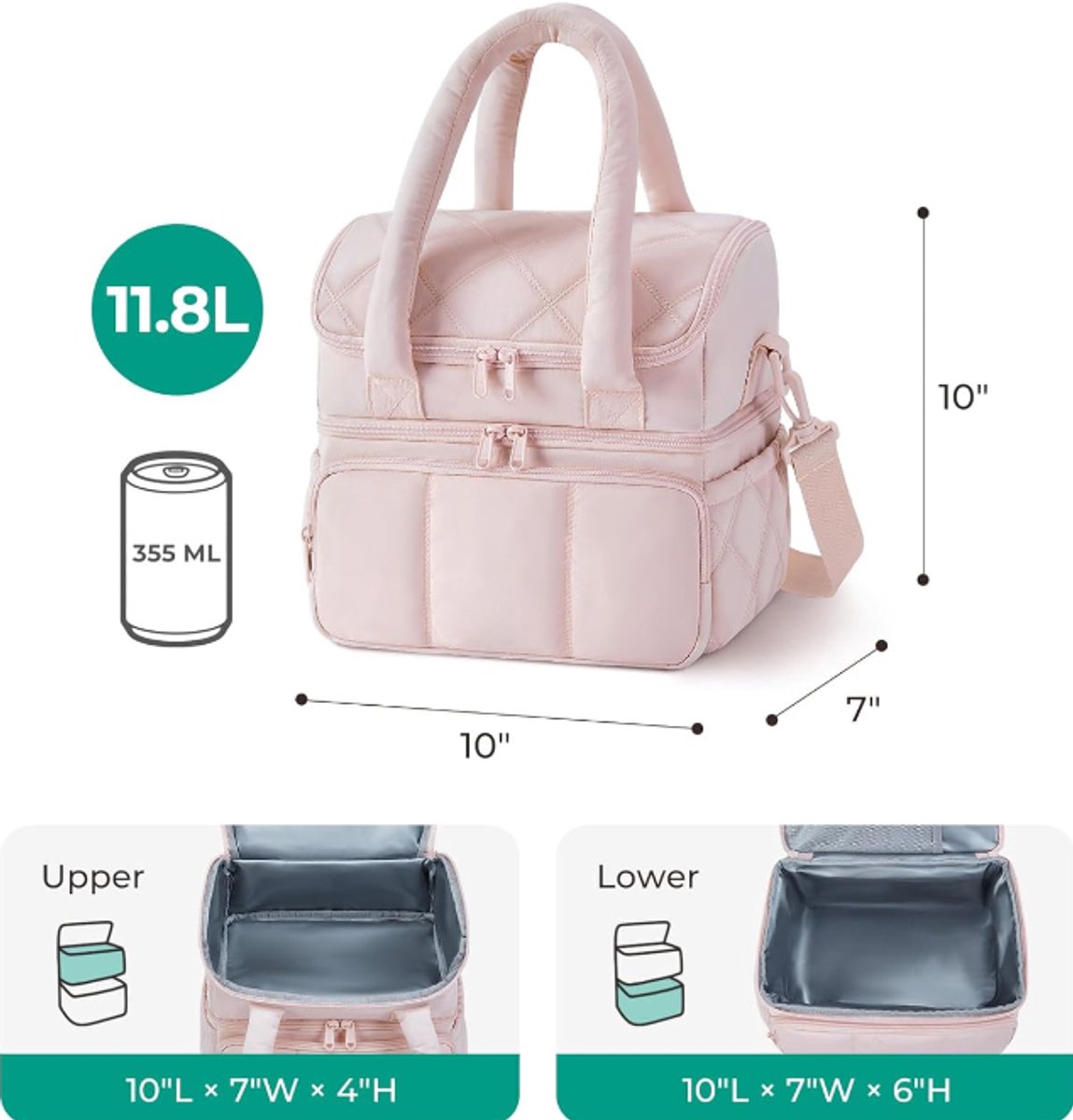 Cooler Bags - Lunch Bag - Handle Strap - Cooler Bag - Lunch Bag - Insulated Cooler Bag - Picnic Bag - Suitable for work, office, travel and...