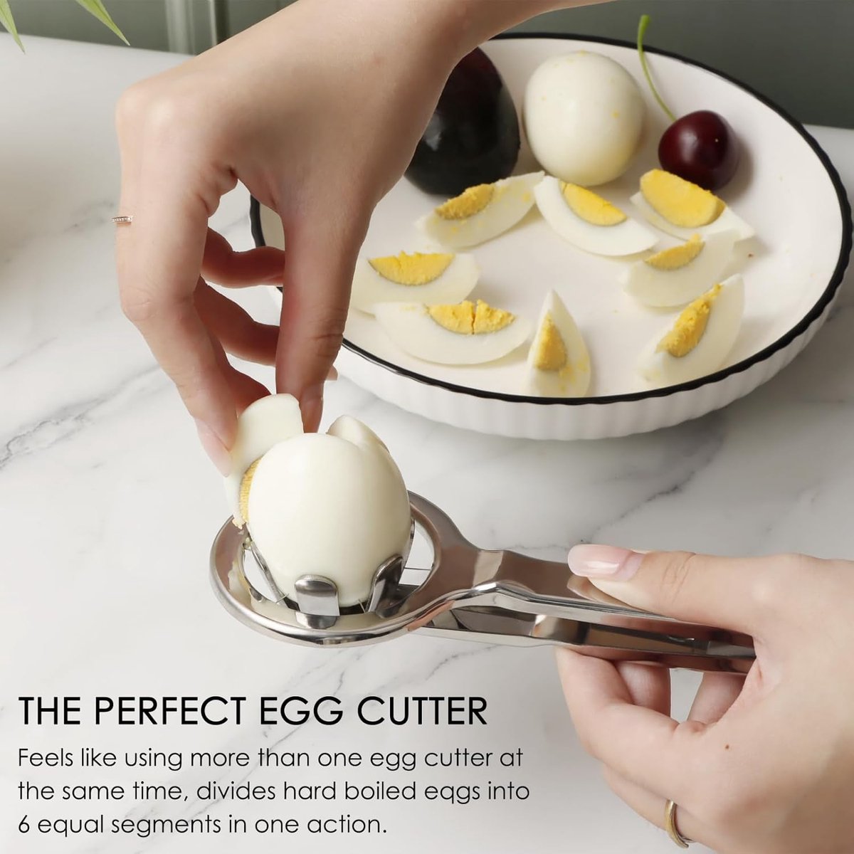 Egg Slicer - Stainless Steel Egg Slicer - Kitchen Utensils - Stainless Steel Kitchen Gadgets - Top Quality Egg Slicer - Egg Divider