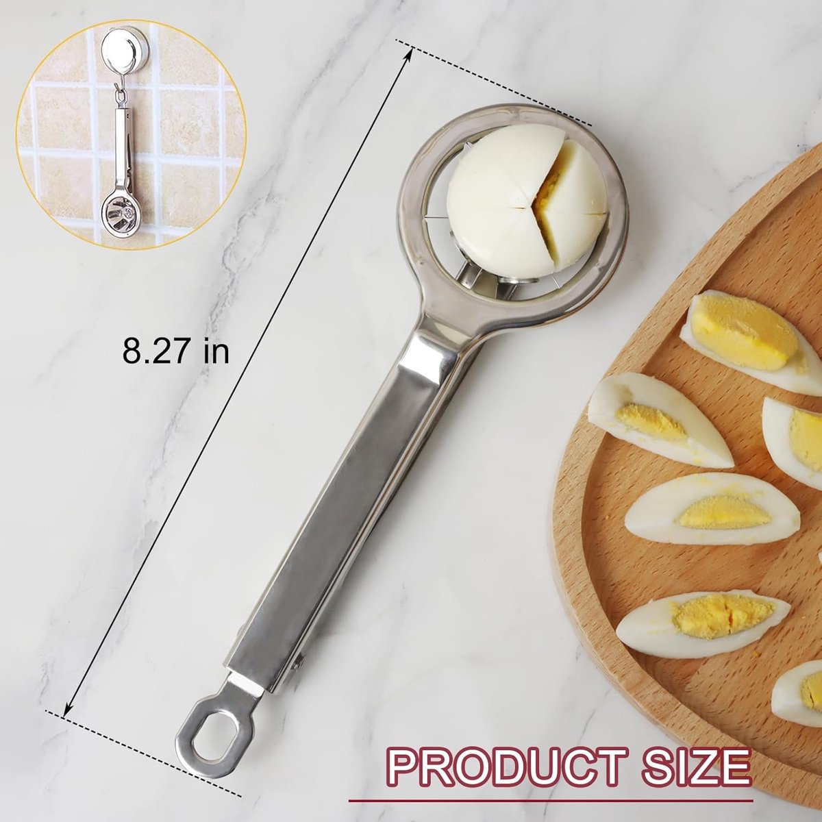 Egg Slicer - Stainless Steel Egg Slicer - Kitchen Utensils - Stainless Steel Kitchen Gadgets - Top Quality Egg Slicer - Egg Divider