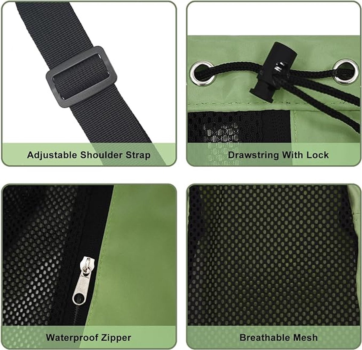 Backpack - Sports Bag - Travel Bag - Training Bag - Swimming Bag - 30*15*45cm - Mesh Material - Drawstring Design - Side Storage Space - Unisex -...