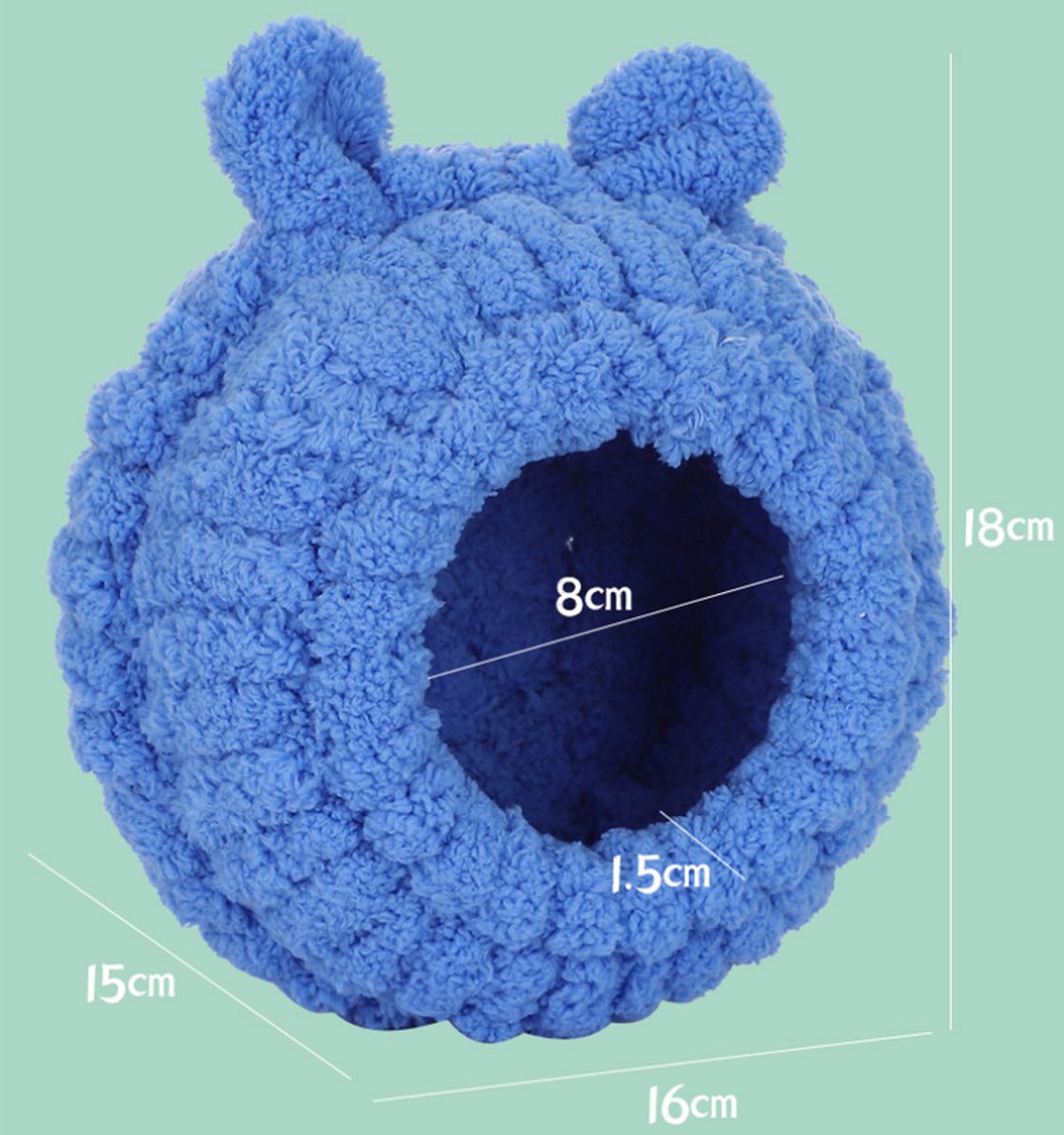 Plush Bird Nest - Indoor Birdhouse for Parrots, Hamsters & Small Pets (Forest)