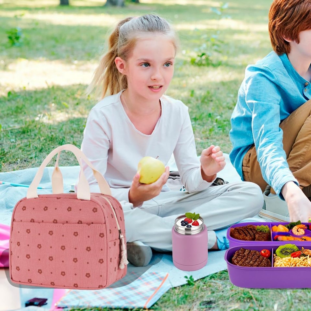 Cooler Bags - Lunch Bag - Handle Strap - Cooler Bag - Lunch Bag - Insulated Cooler Bag - Picnic Bag - 25.5*21*17cm - Suitable for work, office,...