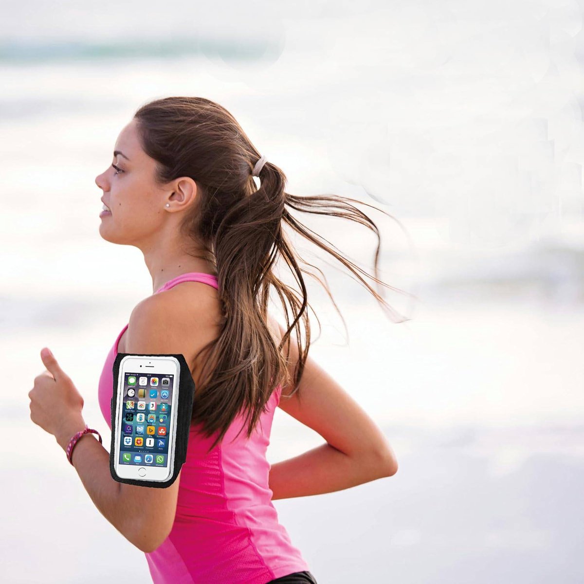 Phone Holder for Running - Running Armband - Suitable for phones up to 6.5 inches - Lightweight and universal phone holder for running, fitness and...
