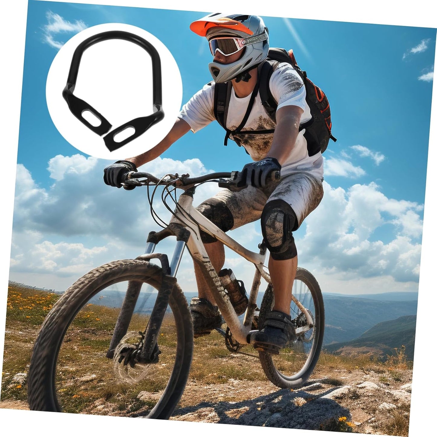 1 set of durable rear derailleur protectors for folding mountain bikes, easy to install-Style C