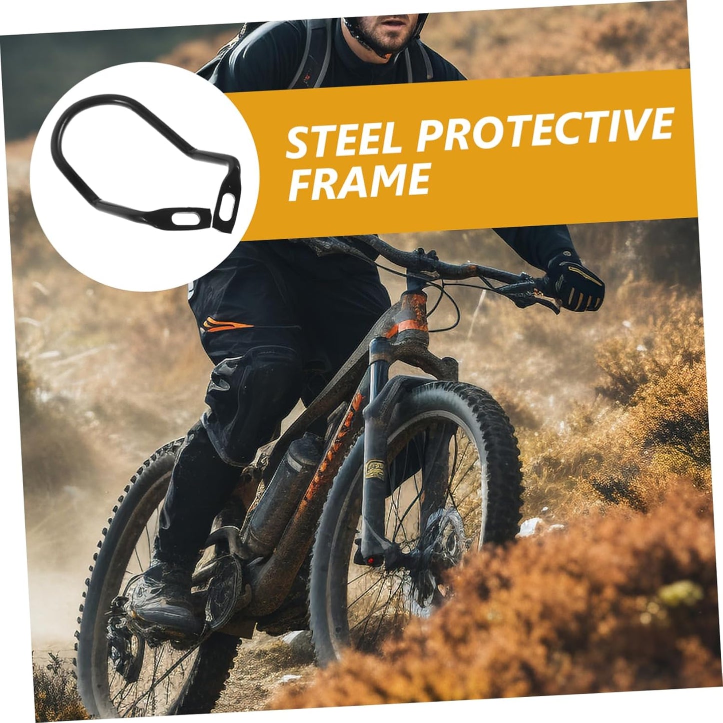 1 set of durable rear derailleur protectors for folding mountain bikes, easy to install-Style C