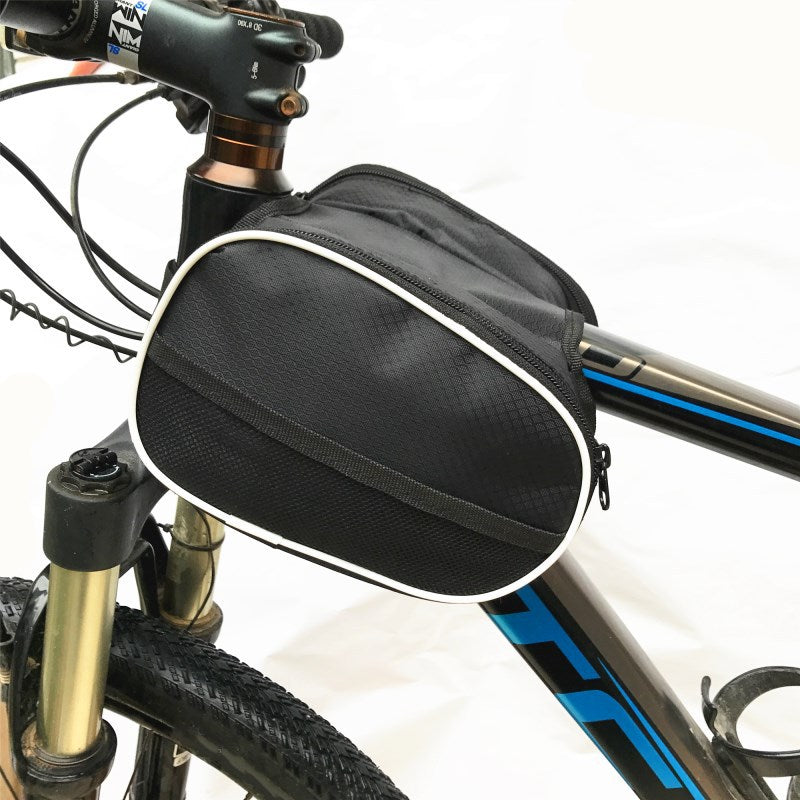 2 artikelen - Fietsstuurtassen - Waterdichte fietsframe-stuurtassen - Fiets bovenbuistassen - Fietsuitrusting