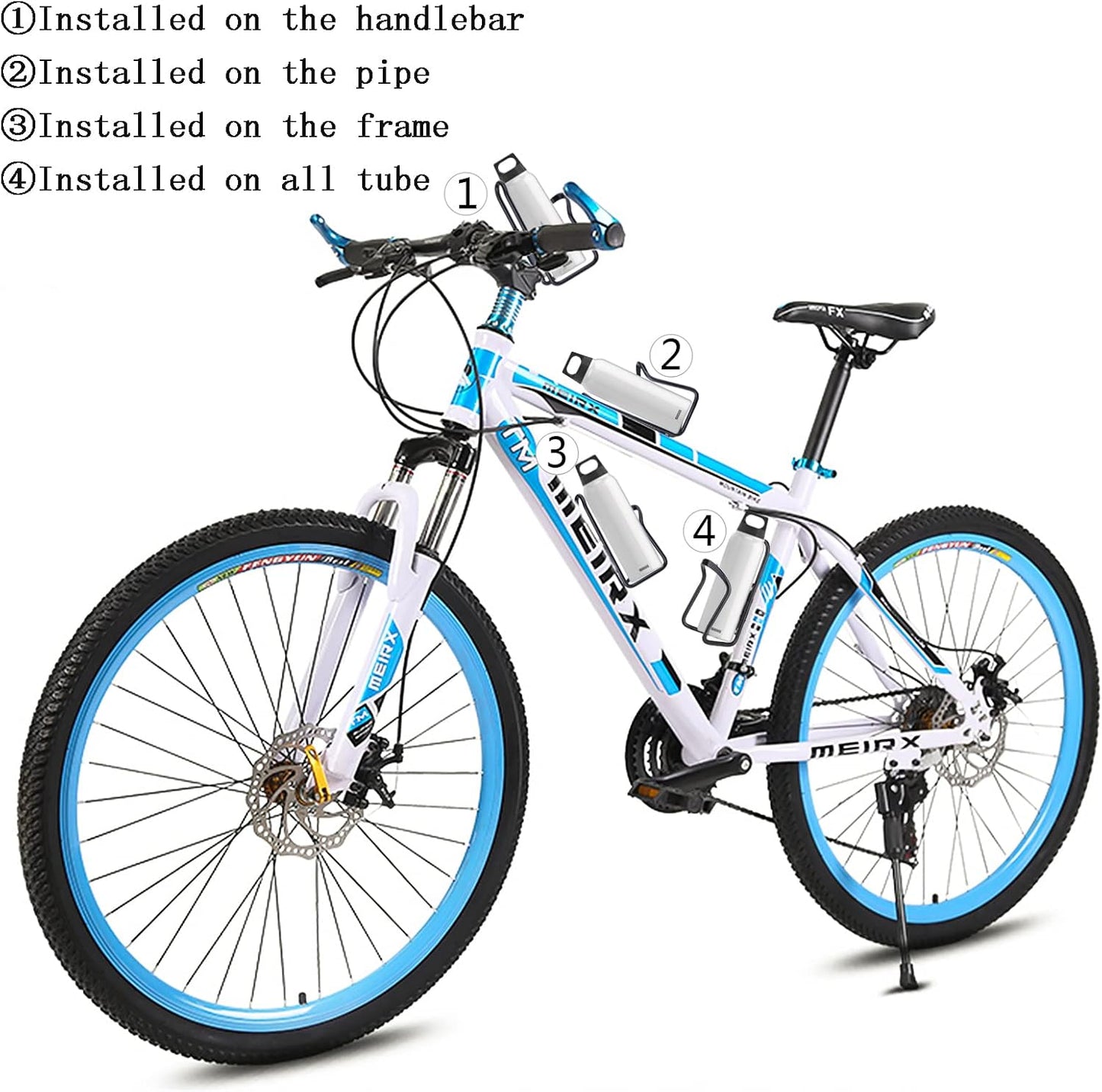 1Pack Lightweight Aluminum Alloy Cycling Bicycle Water Bottle Cage Holder Bracket for Outdoor Activities (Black), Bike Accessories