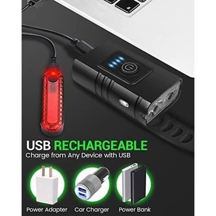 Bicycle Light, 1600 Lumens Ultra-Bright Bicycle Headlight, 6 Lighting Modes + 4 Flash Modes, USB Rechargeable, Waterproof IPX5 Bicycle Light