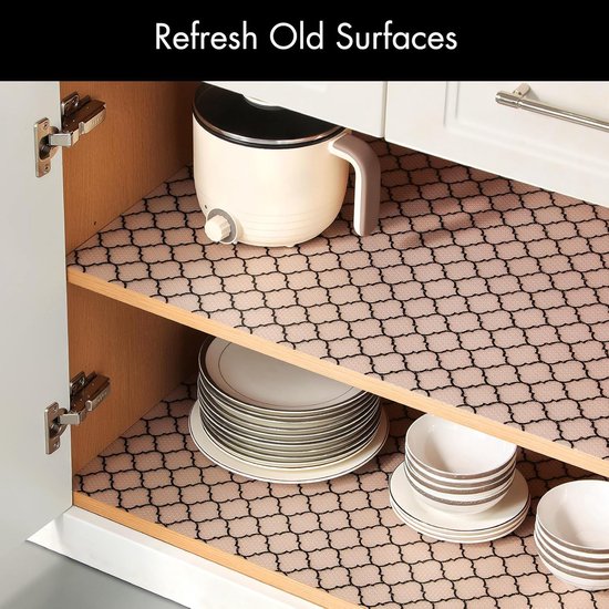Drawer Mat - Kitchen Drawer Mat - Kitchen Cabinet Shelf Protector - Non-Adhesive, Waterproof EVA Drawer Mat, Easy to Cut to Size for Refrigerator,...