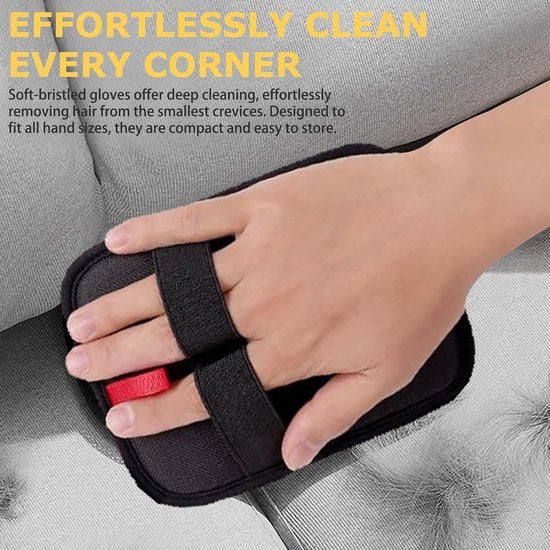 Pet Hair Removal Gloves - 2-Piece Set - Pet Hair Removal Brush - Anti-static Dog Hair Removal Gloves - Suitable for clothing, furniture, carpets,...
