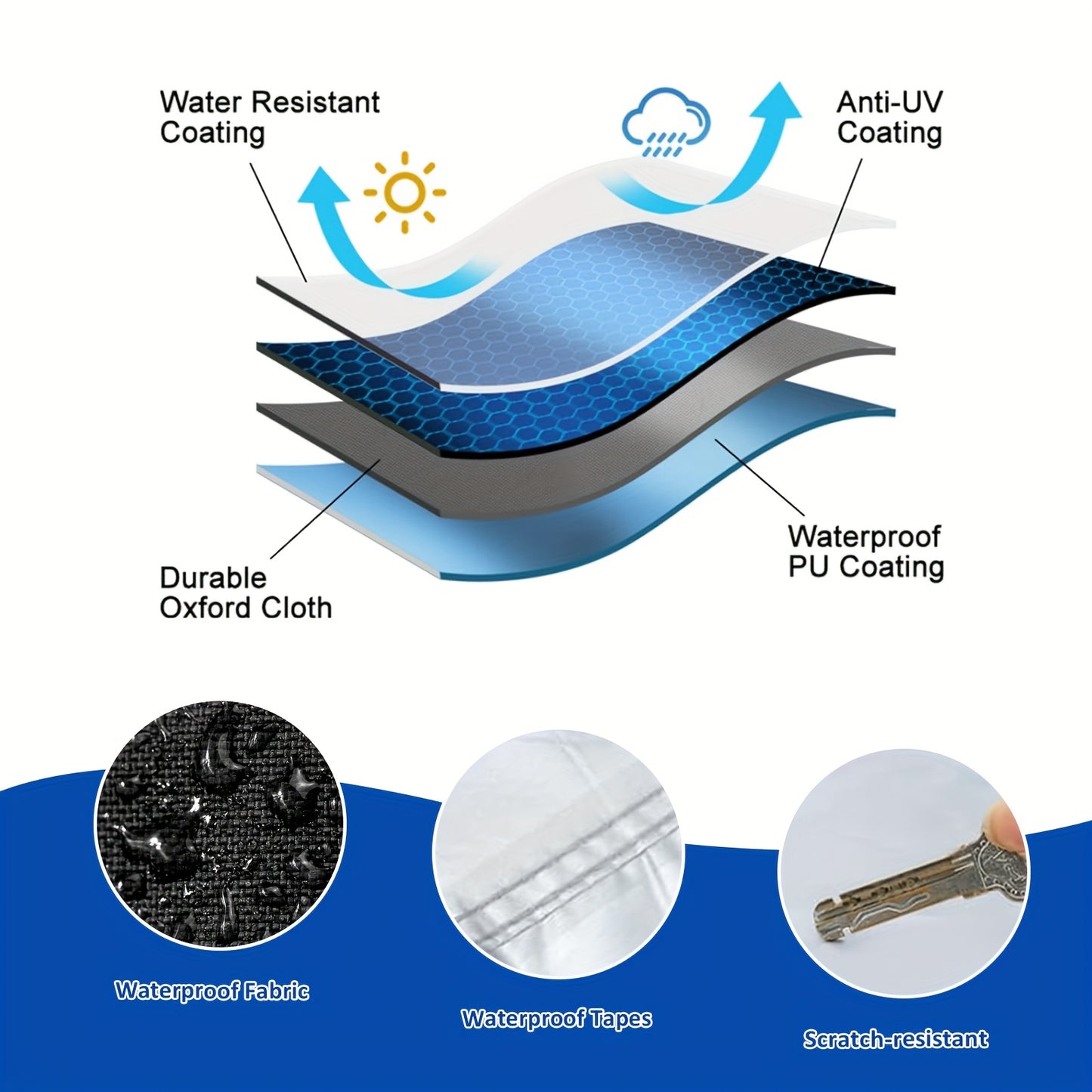 Trailerable Boat Cover – Heavy Duty Waterproof Tarp with Storage Bag, Designed for V-Hull, Fish & Ski, Runabout, Bass & Fishing Boats,16-18FTSilver