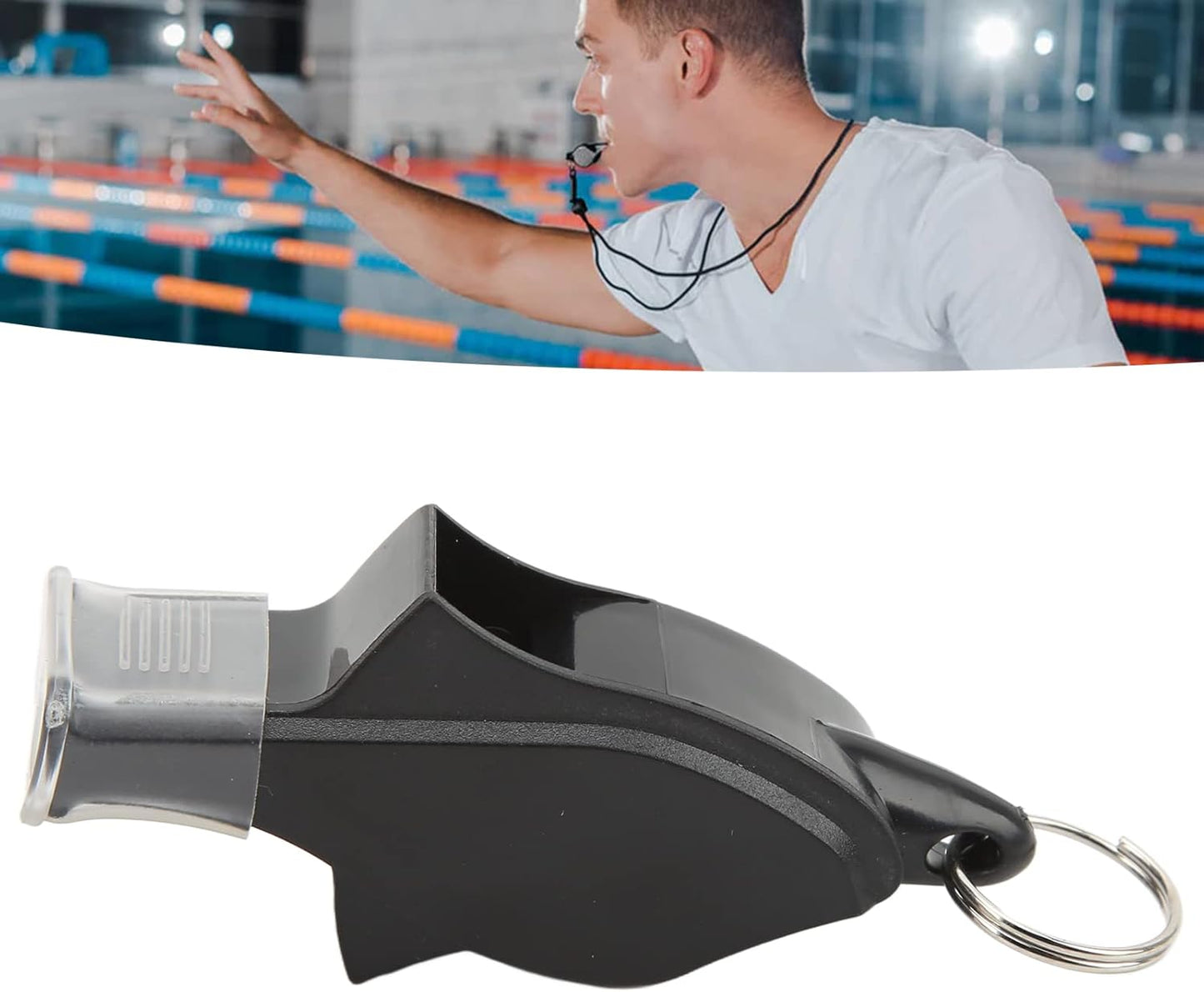 100 Pack Pea-less Plastic Whistles with Lanyards, Loud Crisp Sound Sports Whistle for Coaches, Referees & Officials, Durable Lightweight Outdoor...