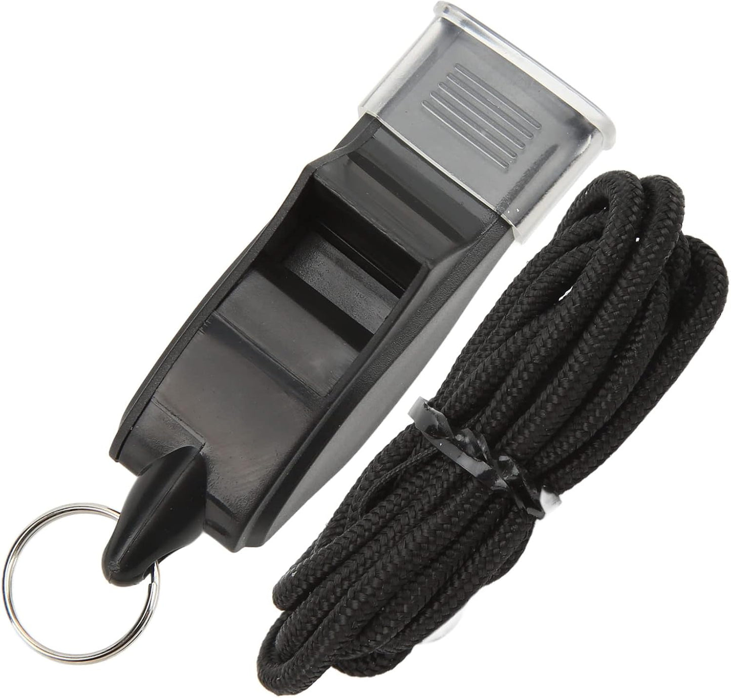 100 Pack Pea-less Plastic Whistles with Lanyards, Loud Crisp Sound Sports Whistle for Coaches, Referees & Officials, Durable Lightweight Outdoor...