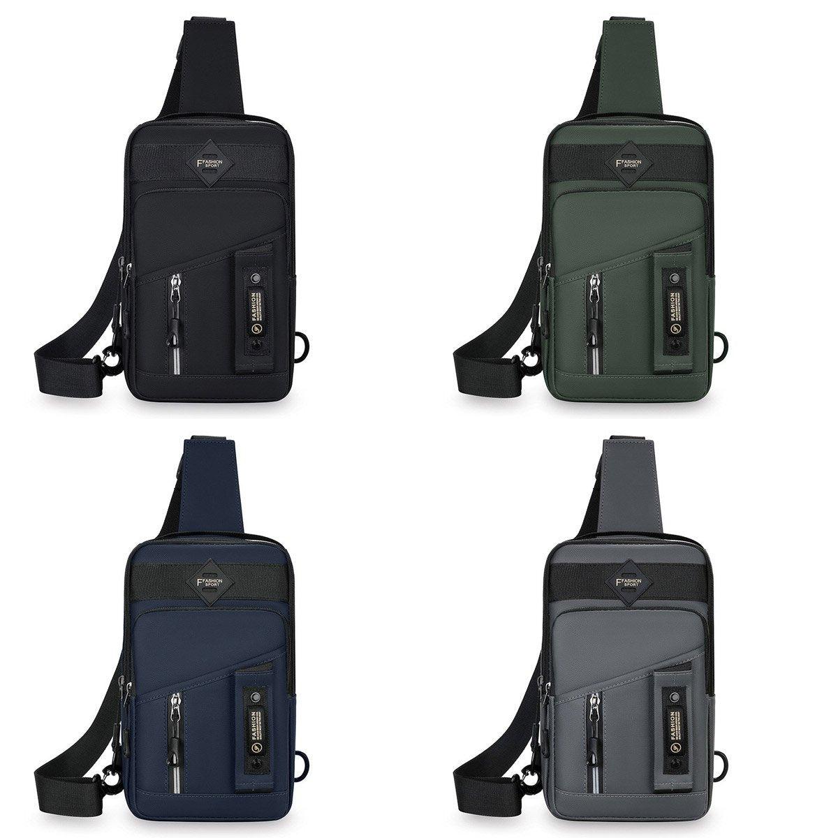 Casual Multifunctional Crossbody Bag for Men Travel Outdoor Hiking and Sports - Black