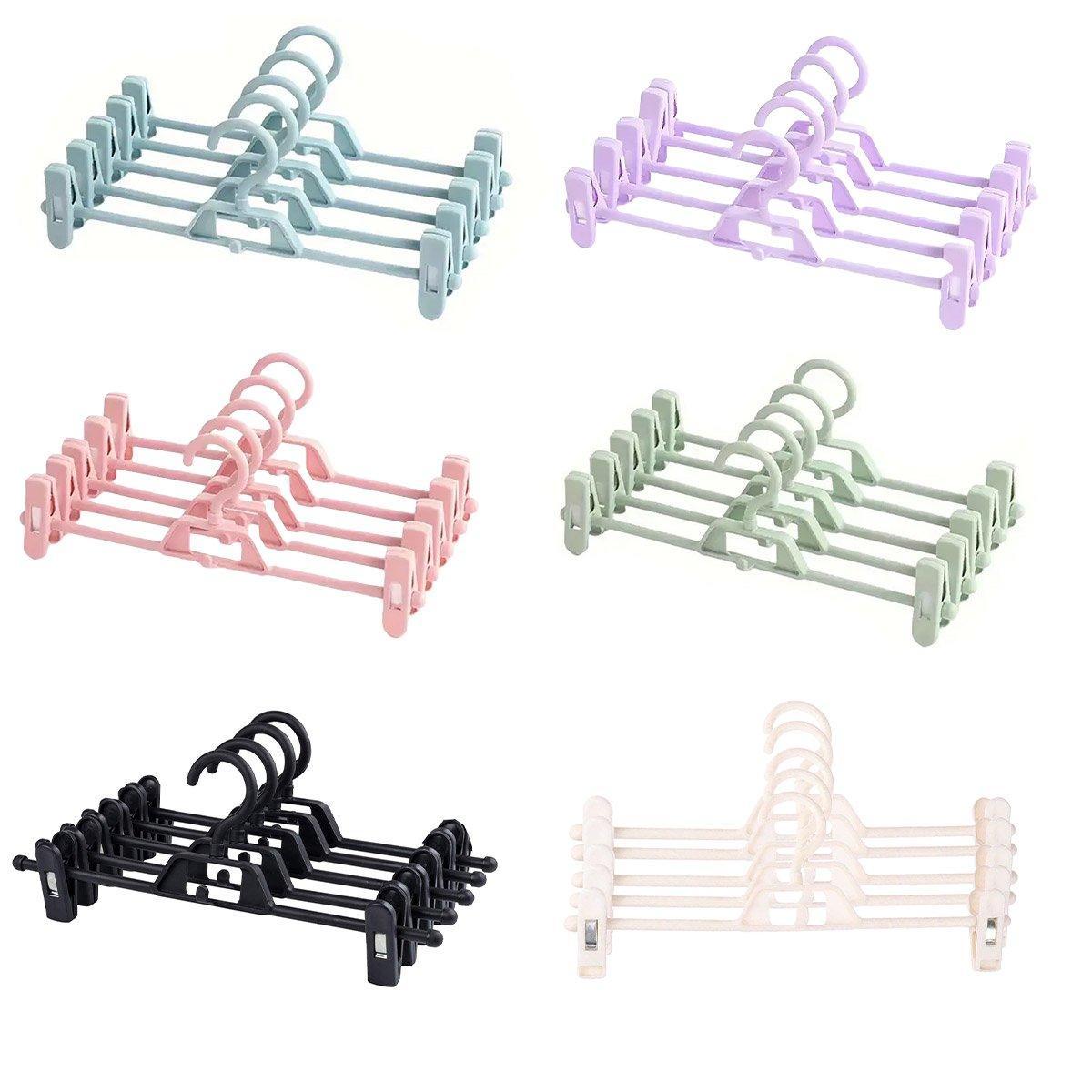Seamless Household Retractable Pants Rack Buckle Clothes Clip Inner Hanger - Purple