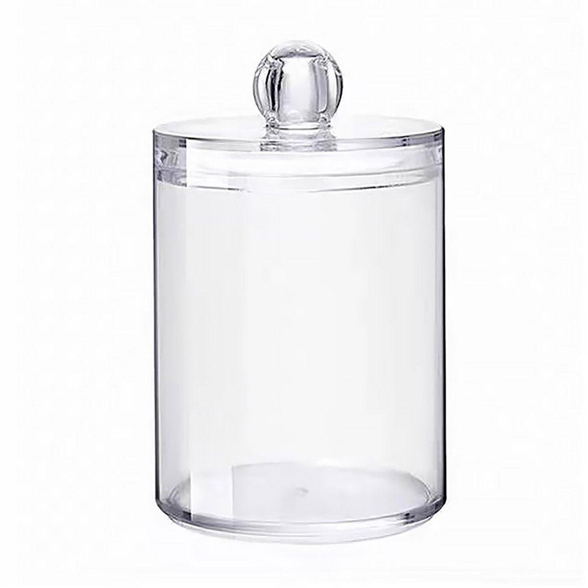 4PCS Transparent Cotton Swabs Makeup Remover Pad Storage Box Household Organizer