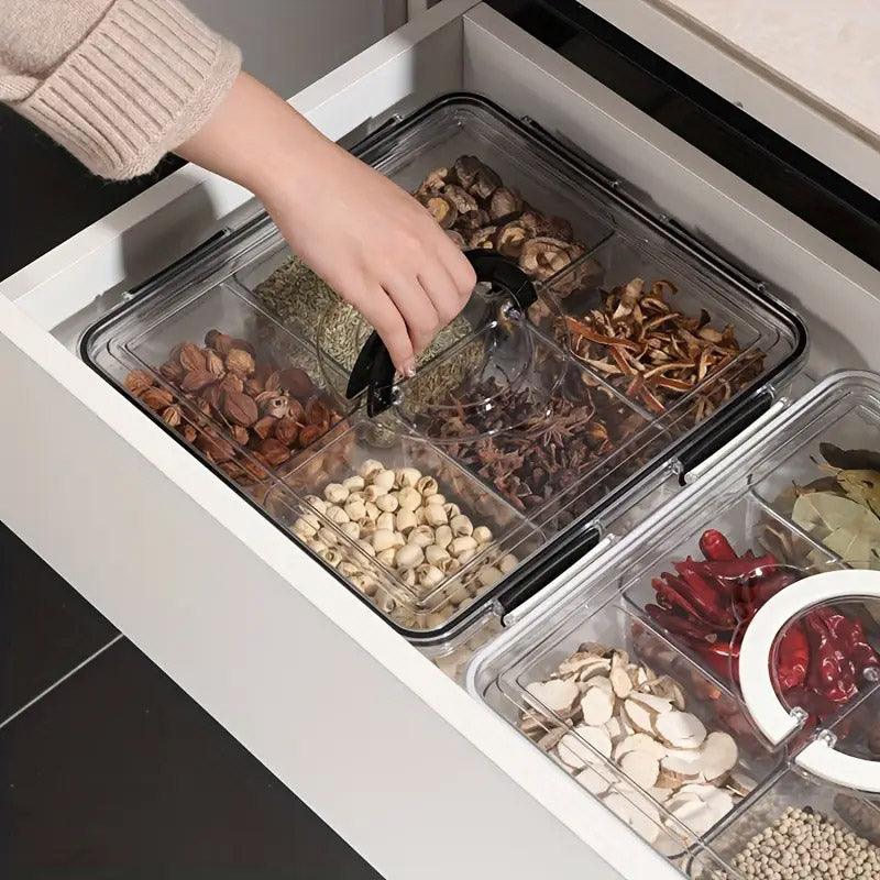 Portable Household Kitchen Refrigerator Storage Box Food Organizer Fresh Keeper - White