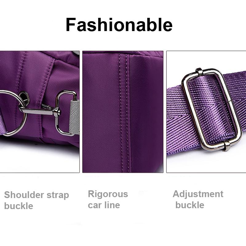 Versatile Oxford Cloth Shoulder Bag for Women - Purple