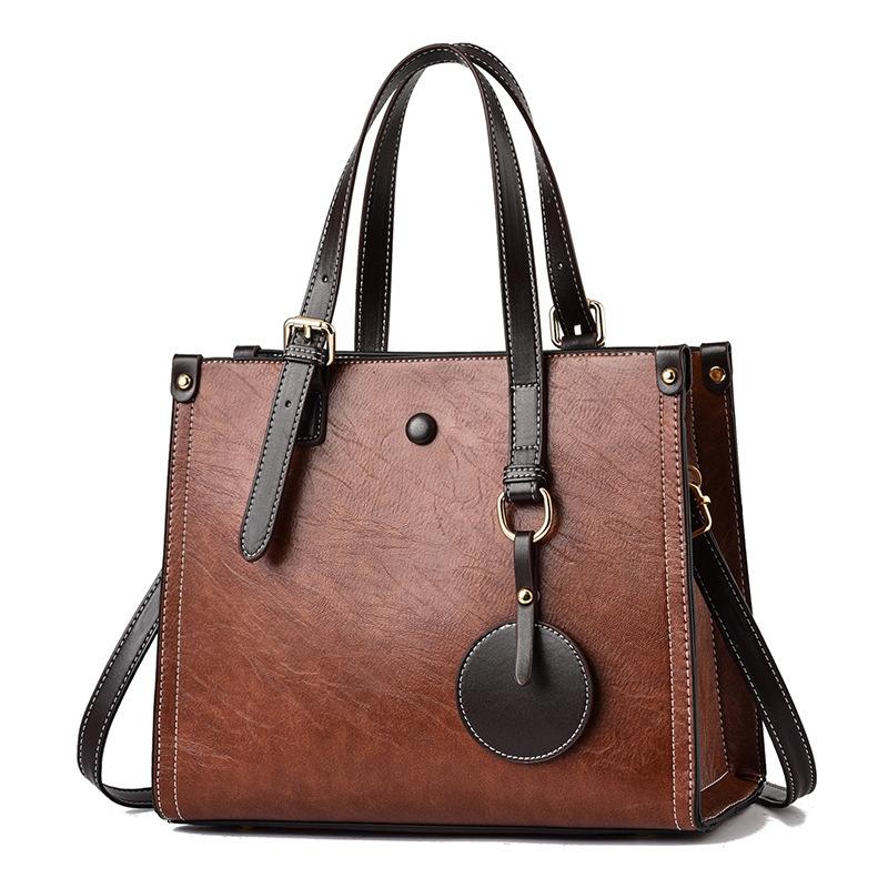 Vintage Multifunctional Handbag for Women - Red
