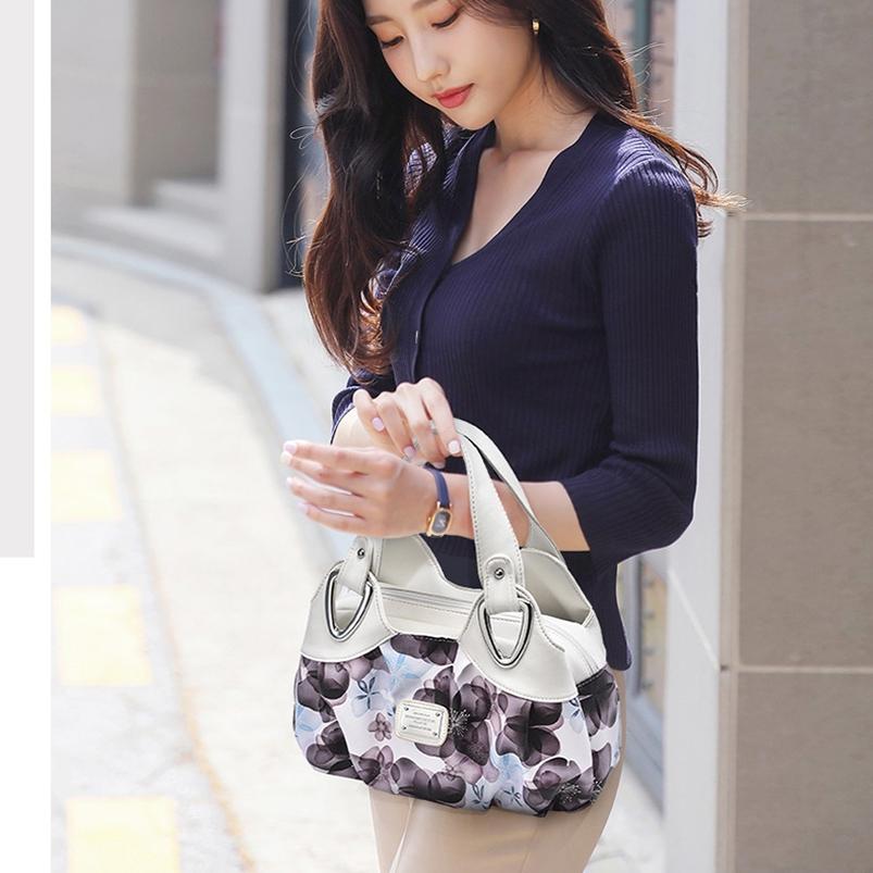 Soft Leather Women Handbag - Green Handle Lily