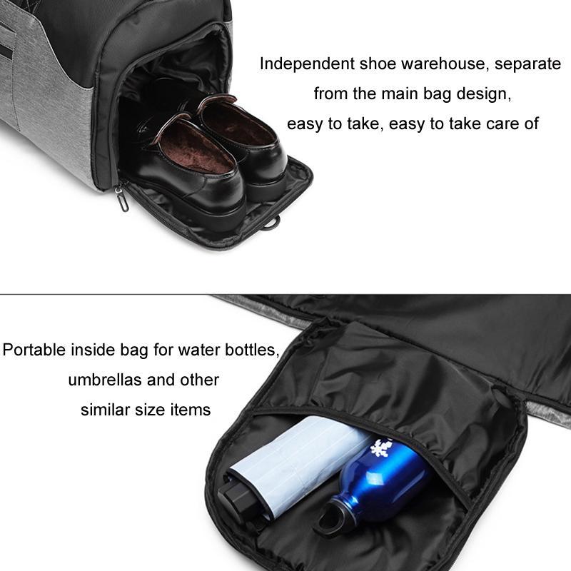 20 Inch Waterproof Foldable Travel Handbag - Black