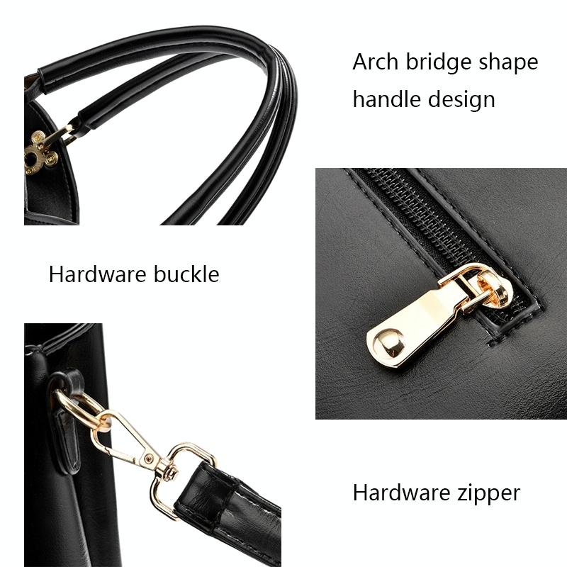 Spacious Texture Handbag - Large Capacity - Khaki