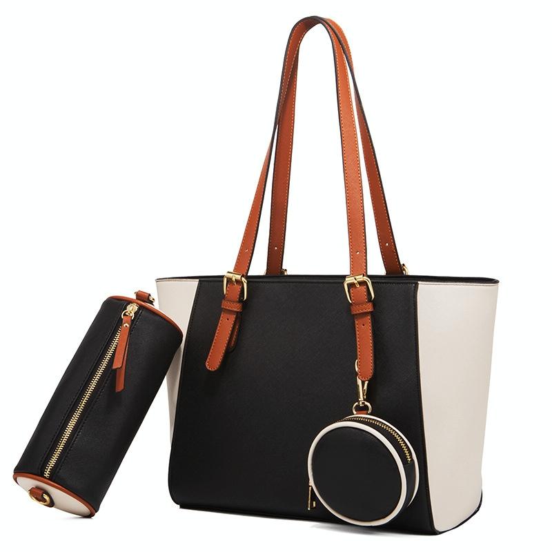 Large Capacity 3-in-1 Fashion Handbag for Women - Navy Blue