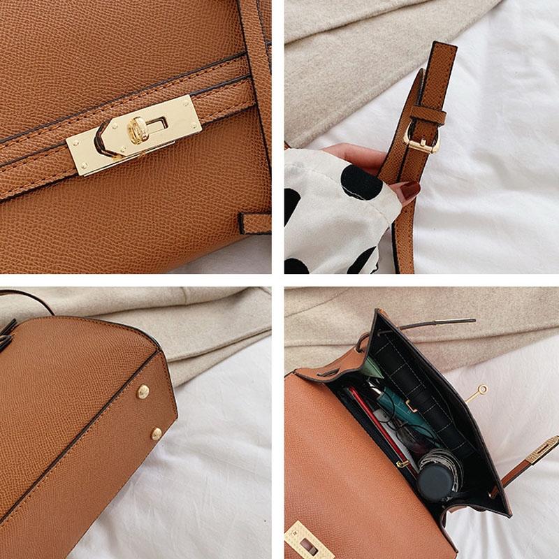 Stylish Winter Crossbody Bag for Women - Single Shoulder Kelly Design - Black