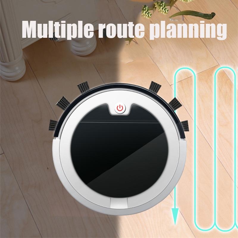 Smart Home Sweeping Robot with Remote Control and Large Suction - Red Black