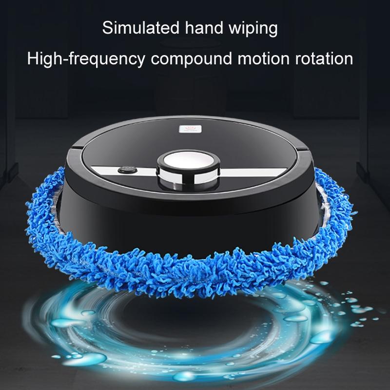 Smart All-in-one Robotic Sweeper and Mop - Black