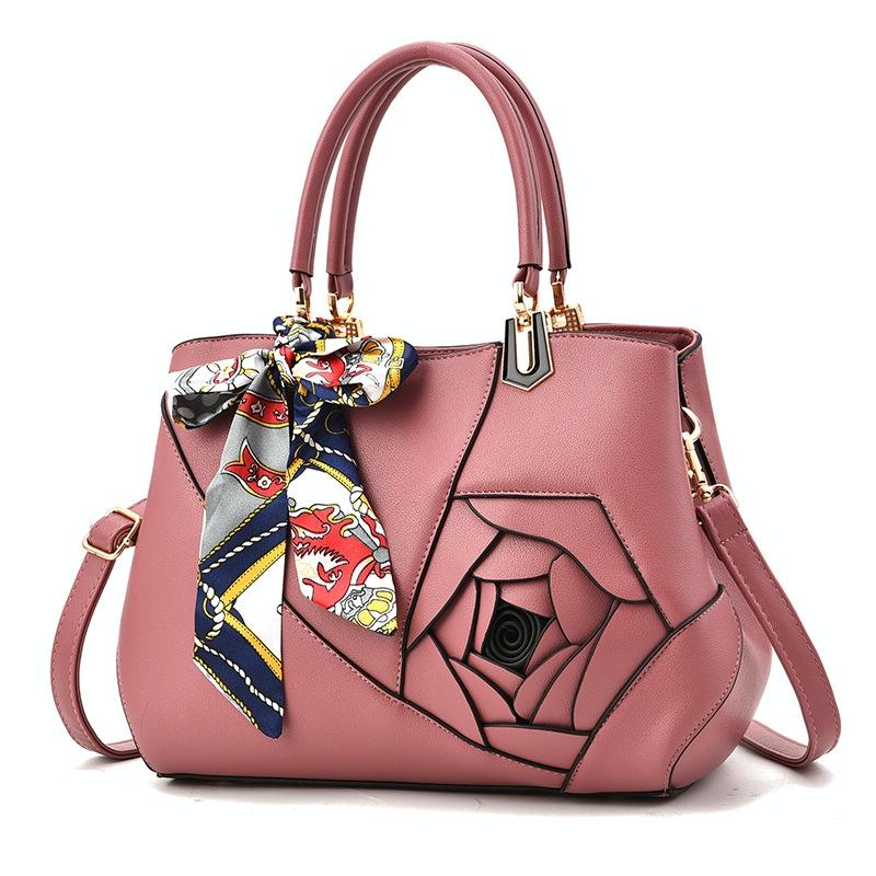 Carved Ladies Handbag - 3d Design - Khaki