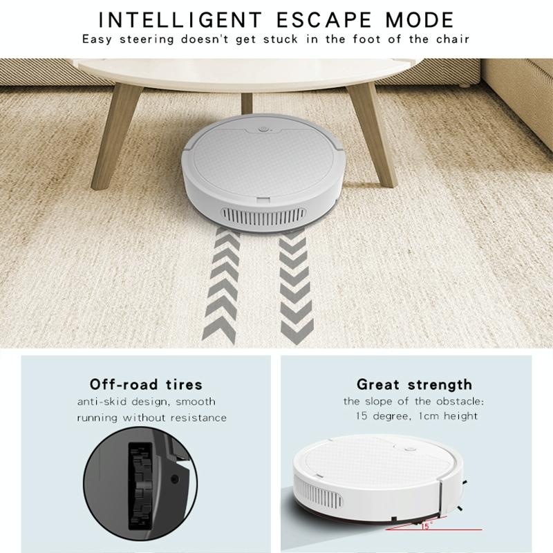 Smart Path-charging Sweeping Robot for Household - Black