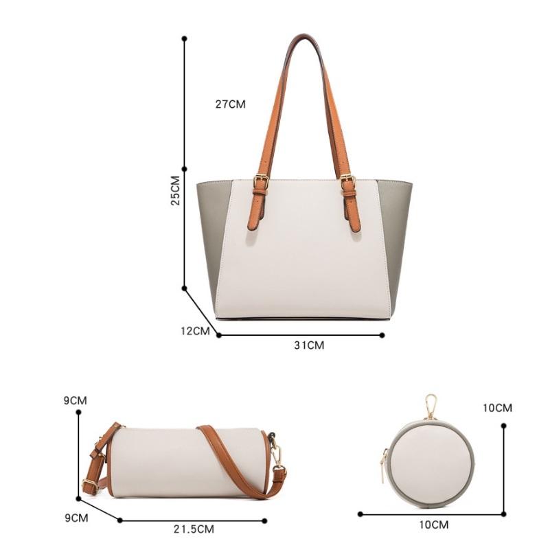 Large Capacity 3-in-1 Fashion Handbag for Women - Black